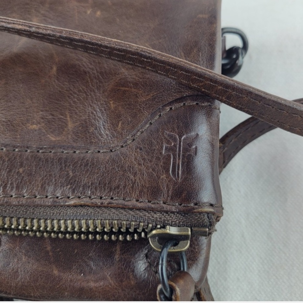 Frye Rich Brown Leather Crossbody Bag - Picture 5 of 7